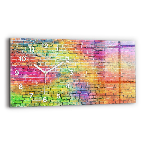 Vízszintes üvegóra Festett fal