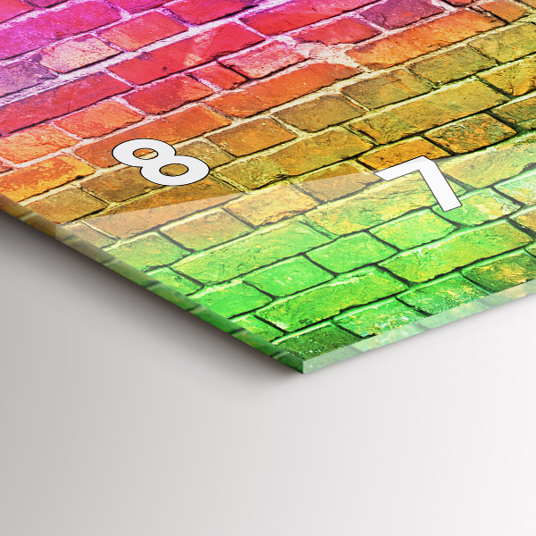 Vízszintes üvegóra Festett fal