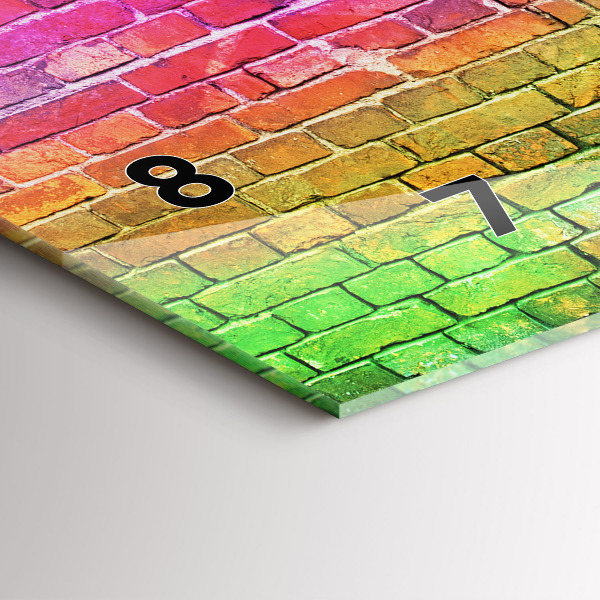 Vízszintes üvegóra Festett fal