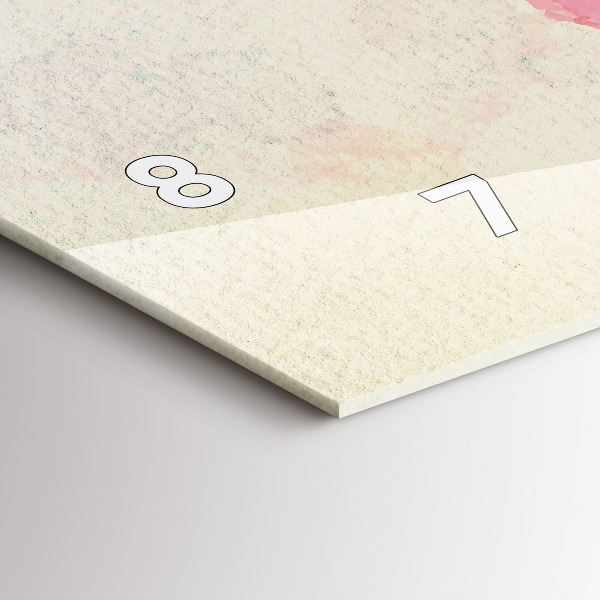 Vízszintes üvegóra Akvarell világtérkép