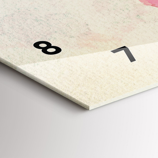 Vízszintes üvegóra Akvarell világtérkép