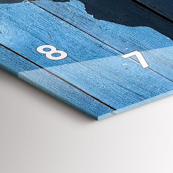 Vízszintes üvegóra A tábla világtérképe