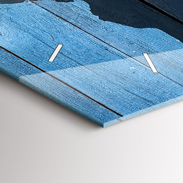 Vízszintes üvegóra A tábla világtérképe