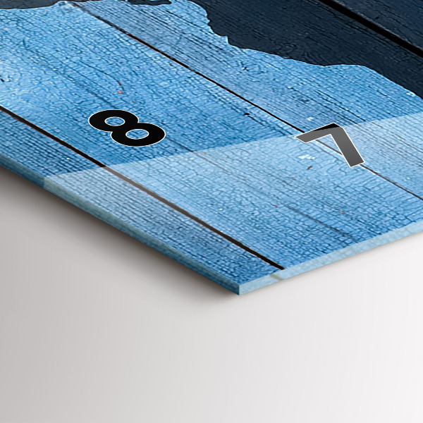 Vízszintes üvegóra A tábla világtérképe