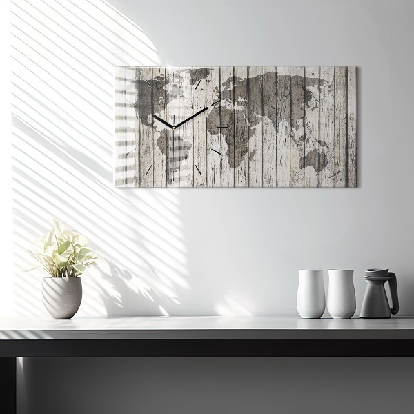 Vízszintes üvegóra Világtérkép táblák