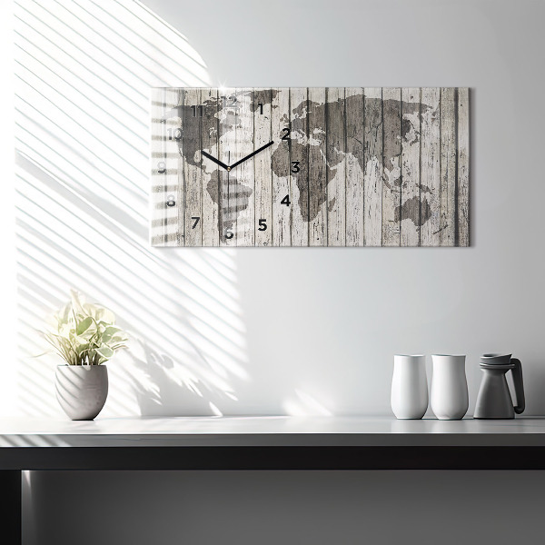 Vízszintes üvegóra Világtérkép táblák