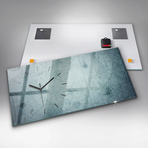 Vízszintes üvegóra Vintage térkép