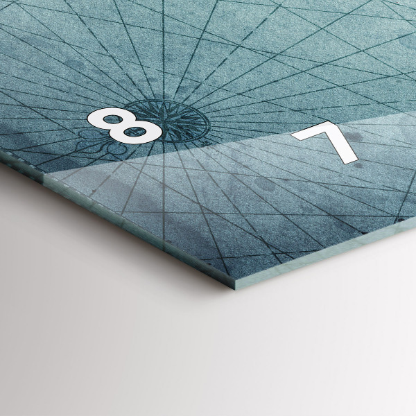 Vízszintes üvegóra Vintage térkép