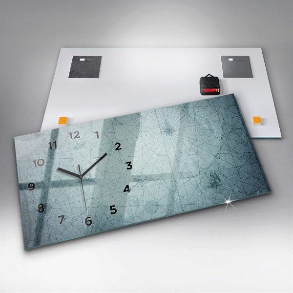 Vízszintes üvegóra Vintage térkép