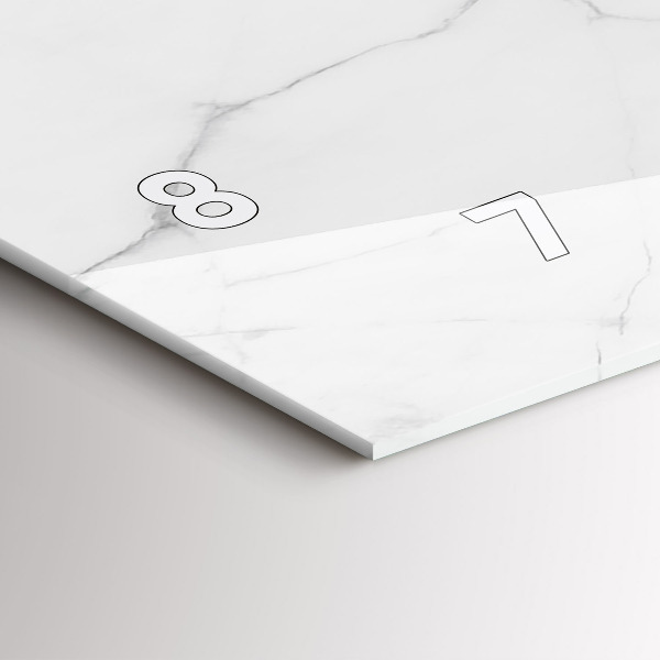 Vízszintes üvegóra Dekoratív márvány