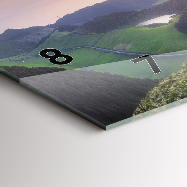 Vízszintes üvegóra Hegyi táj