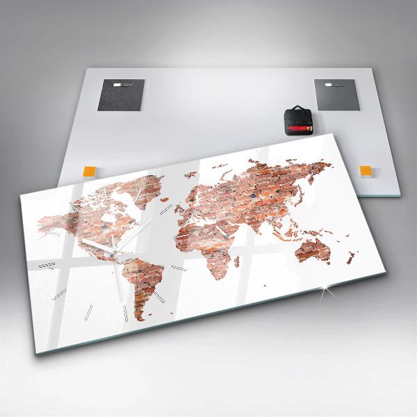 Vízszintes üvegóra Régi tégla térkép