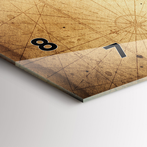 Vízszintes üvegóra Régi világtérkép