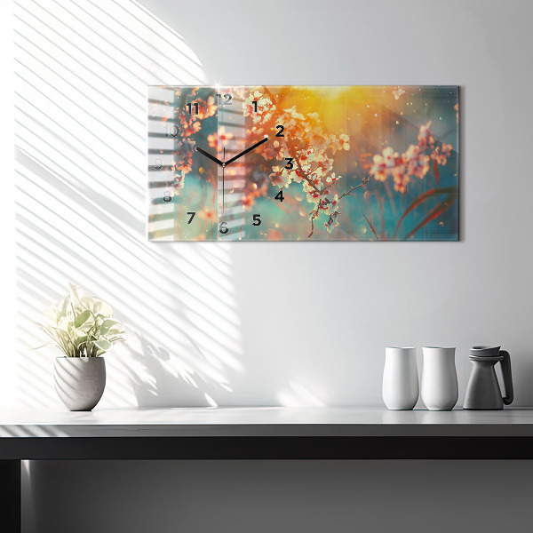 Vízszintes üvegóra Tavaszi virágok