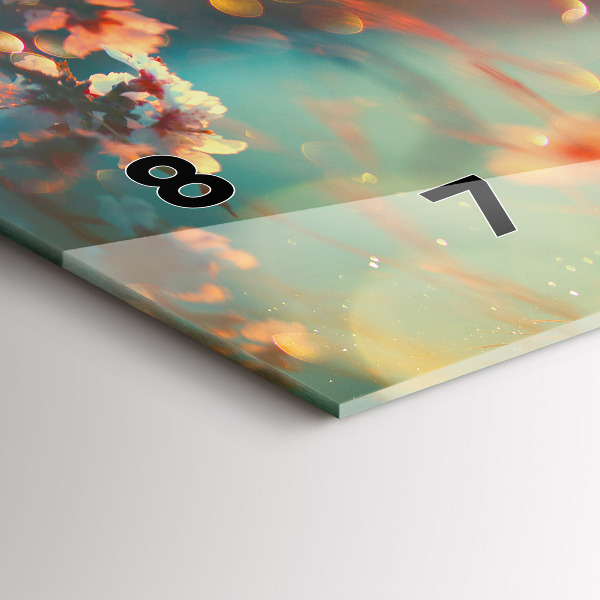 Vízszintes üvegóra Tavaszi virágok