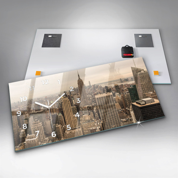 Vízszintes üvegóra Városi táj