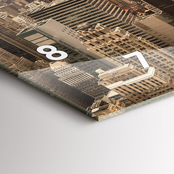 Vízszintes üvegóra Városi táj