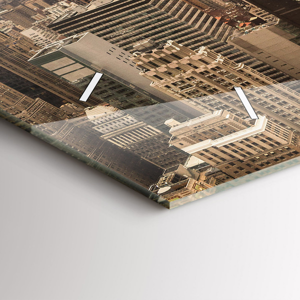 Vízszintes üvegóra Városi táj