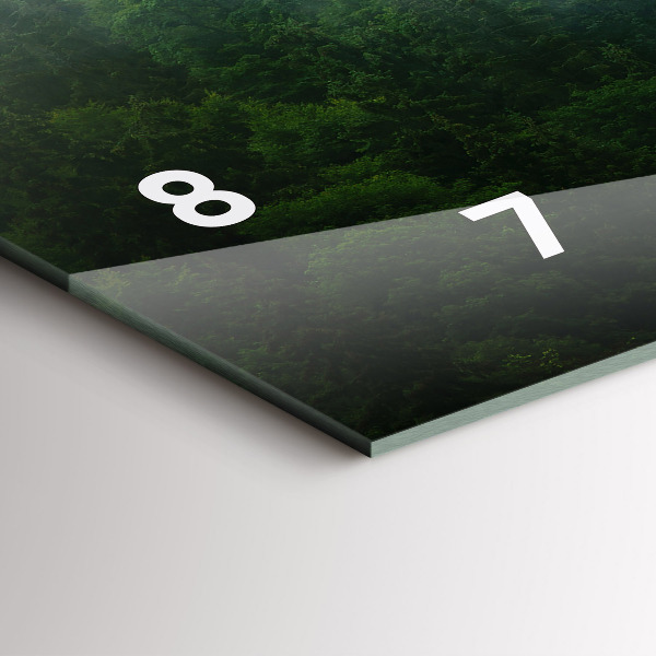 Vízszintes üvegóra Ködös erdő