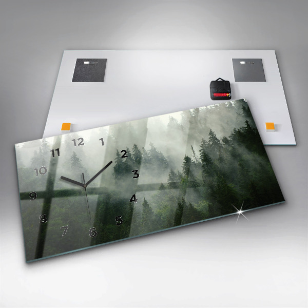 Vízszintes üvegóra Ködös erdő