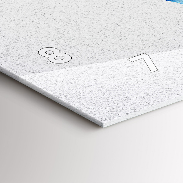 Vízszintes üvegóra Akvarell világtérkép