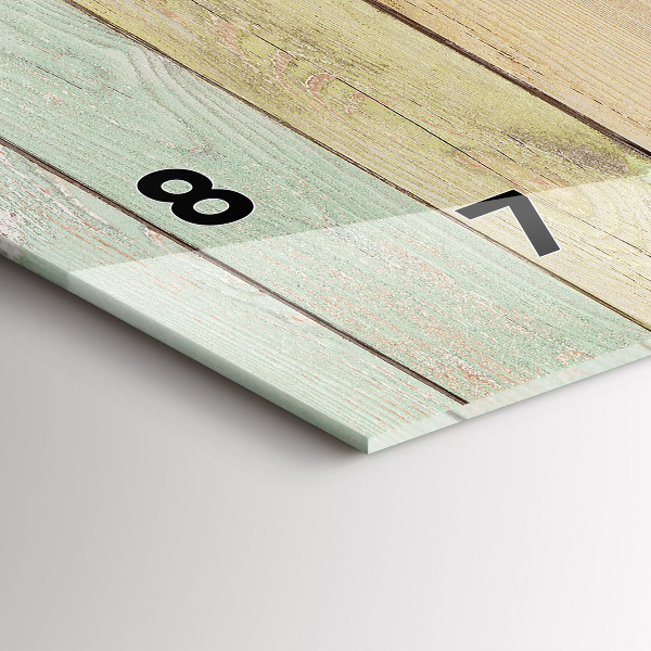 Vízszintes üvegóra Színes táblák