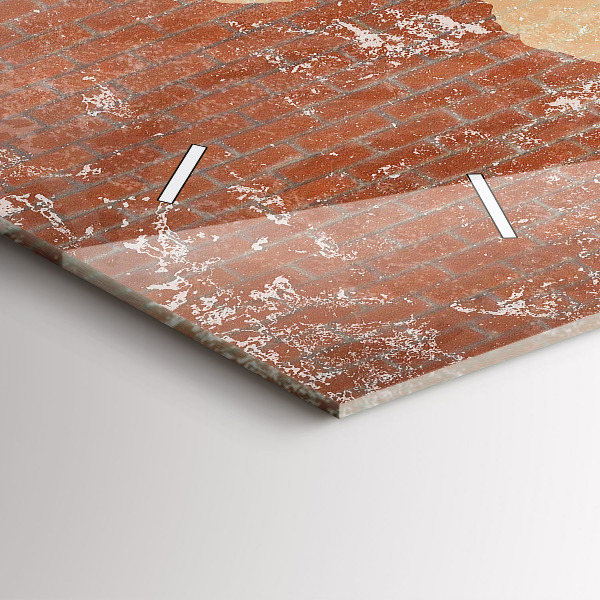 Vízszintes üvegóra Világtérkép téglán