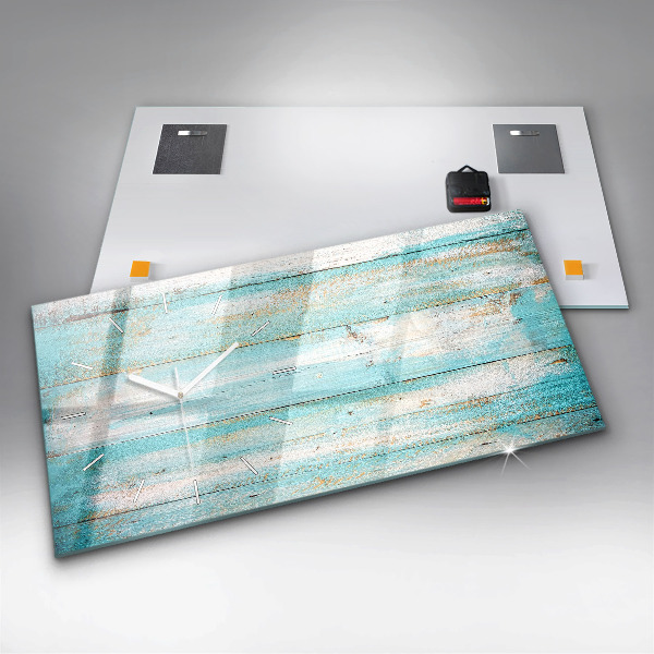 Vízszintes üvegóra Kék táblák