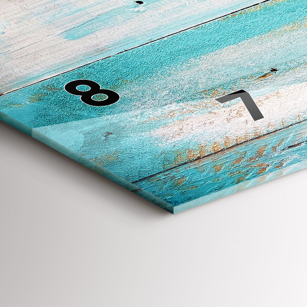 Vízszintes üvegóra Kék táblák