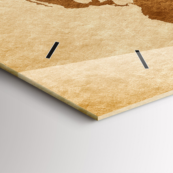 Vízszintes üvegóra Régi stílusú világtérkép