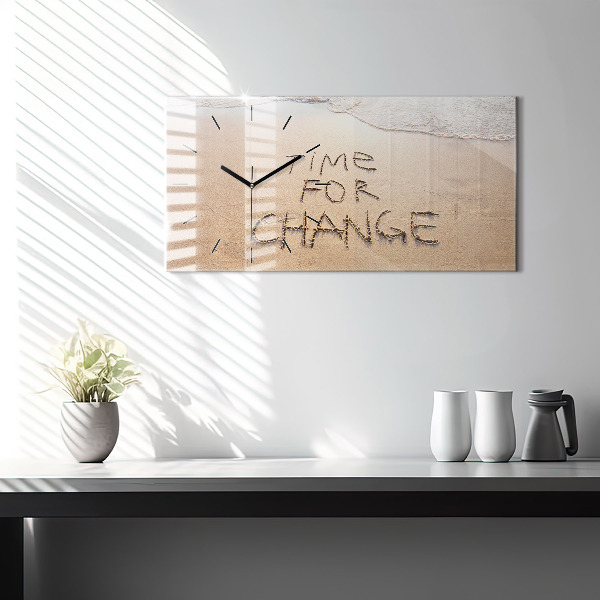 Vízszintes üvegóra Beach Idézet