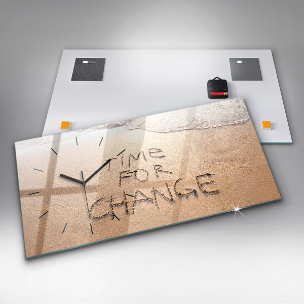 Vízszintes üvegóra Beach Idézet