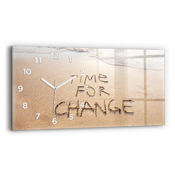 Vízszintes üvegóra Beach Idézet