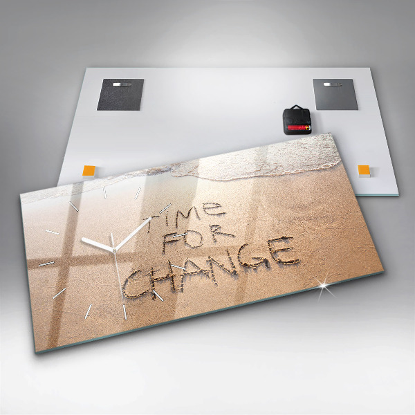 Vízszintes üvegóra Beach Idézet