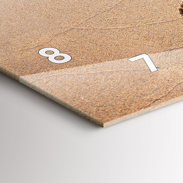 Vízszintes üvegóra Beach Idézet