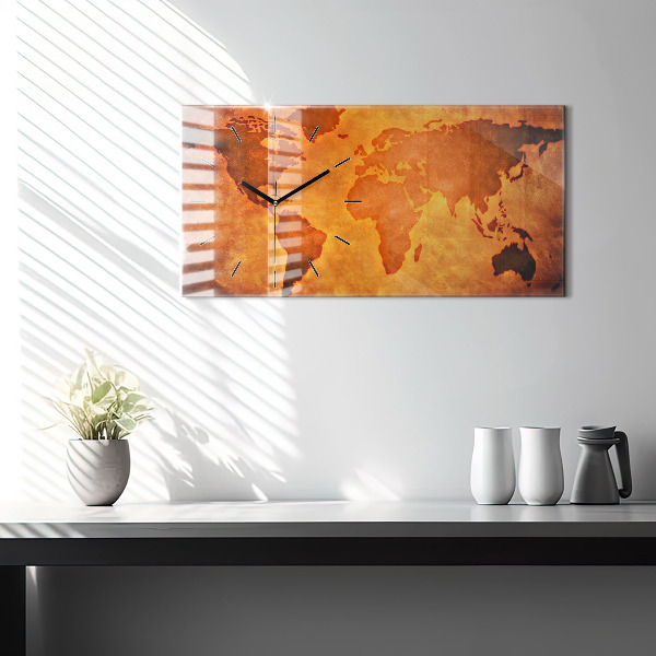 Vízszintes üvegóra Nagy világtérkép