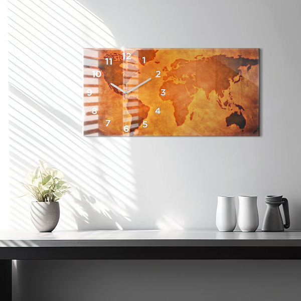 Vízszintes üvegóra Nagy világtérkép