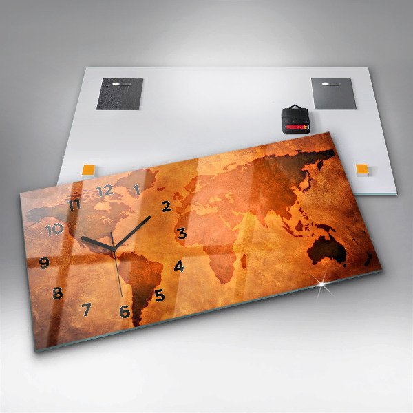 Vízszintes üvegóra Nagy világtérkép