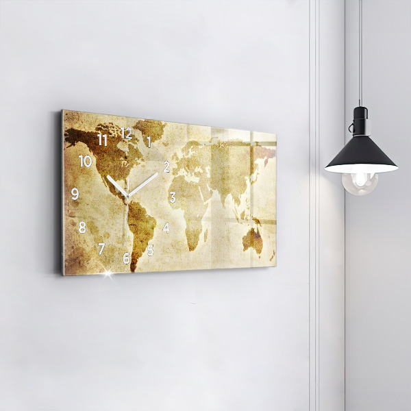 Vízszintes üvegóra Régi világtérkép