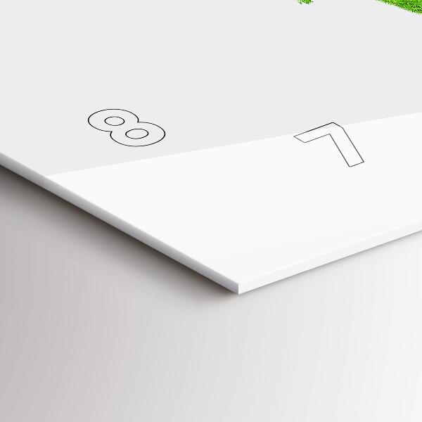 Vízszintes üvegóra Zöld fű térkép