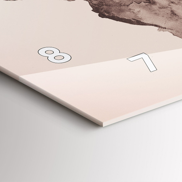 Vízszintes üvegóra Akvarell világtérkép