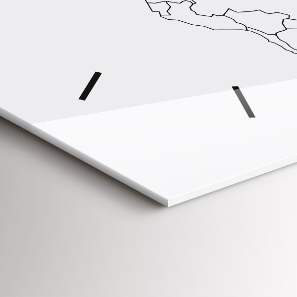 Vízszintes üvegóra Vázlatos világtérkép