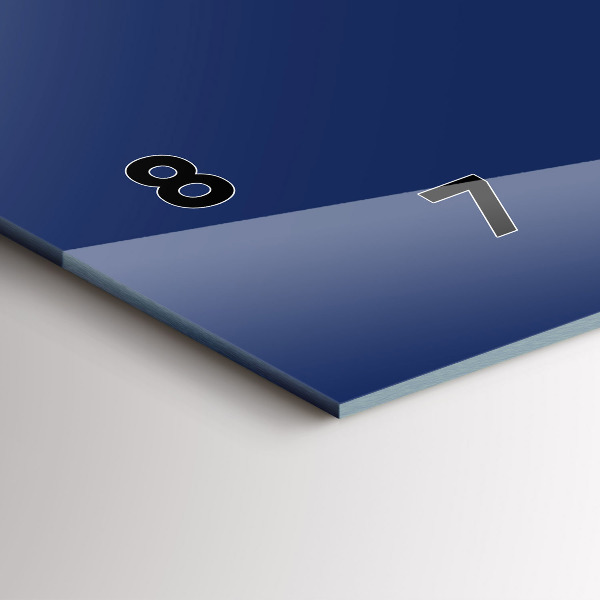 Vízszintes üvegóra Sötétkék színű