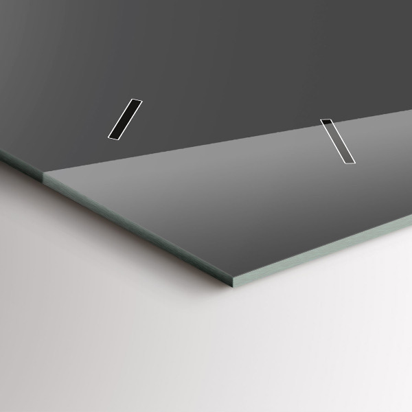 Vízszintes üvegóra Szürke szín