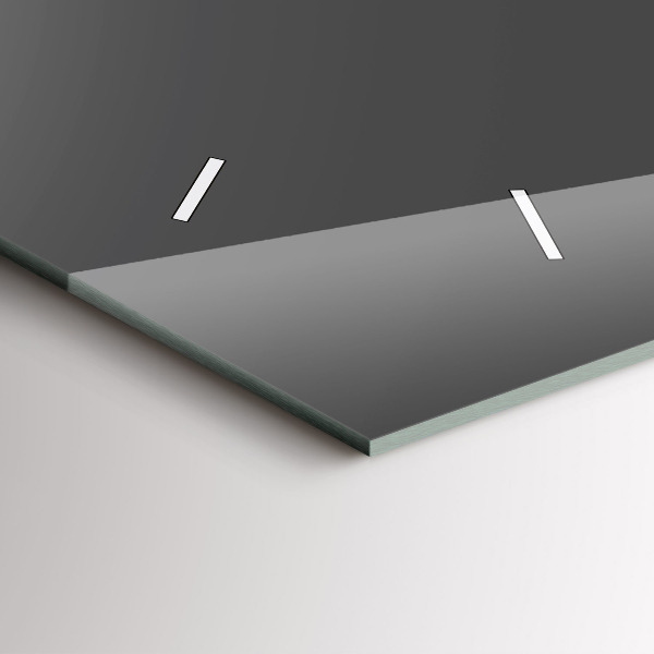 Vízszintes üvegóra Szürke szín