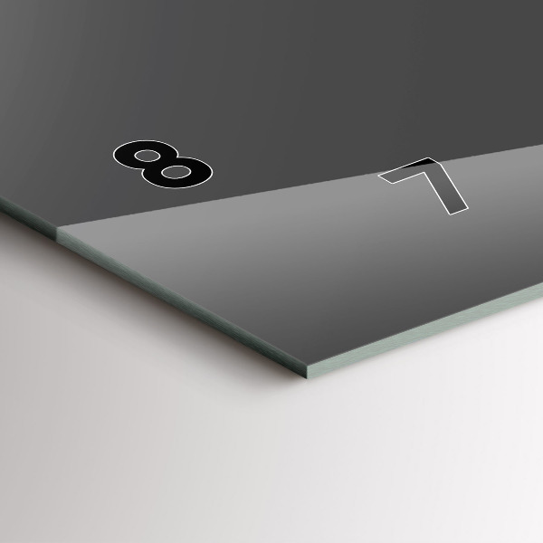 Vízszintes üvegóra Szürke szín