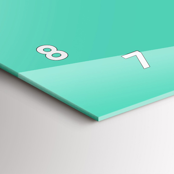 Vízszintes üvegóra Türkiz színű