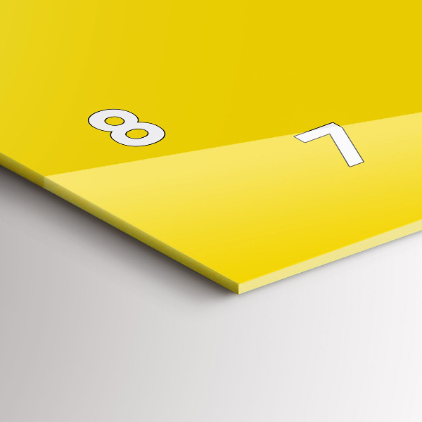 Vízszintes üvegóra Világos sárga színű