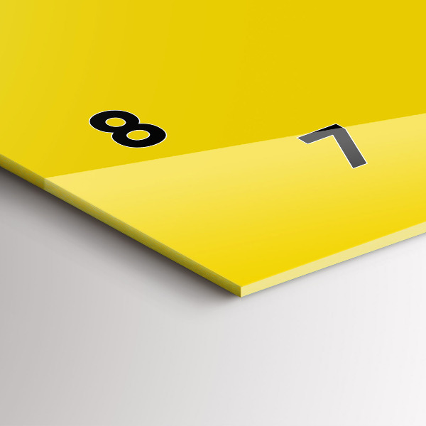 Vízszintes üvegóra Világos sárga színű