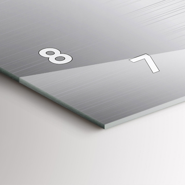 Vízszintes üvegóra Ezüst mintás